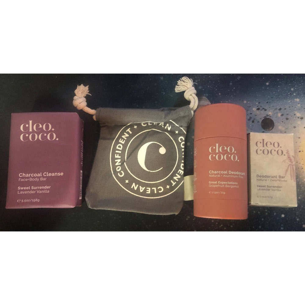 Cleo + Coco Charcoal Deodorant Great Expectations - GRAPEFRUIT BERGAMONT . Kit